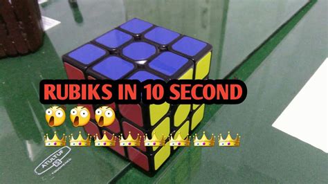 Solve Rubiks Cube In 10 Second Youtube