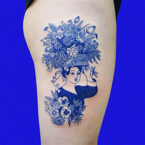 Faster, safer and better results with less pain on all skin types. The Beautiful Blue Tattoos of Lea Le Faucoon | Scene360