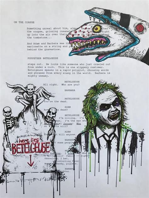 Fans hoping for a sequel to beetlejuice can finally leave the waiting room. Original Beetlejuice drawing on a script page. Tim Burton ...