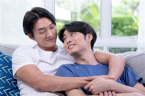 Premium Photo Asian Gay Couple Love Moments Happiness Concept Lgbt