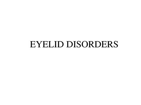Solution Disorders Of Eyelids Lacrimal System And Orbit Studypool