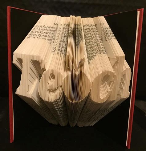 Book Folding Pattern Forteach With An Apple As The Etsy Book Folding