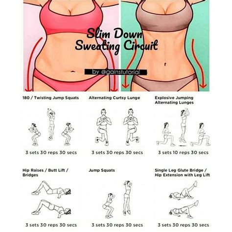 Slim Down Sweating Circuit Workout Guide Daily Workout How To Slim Down