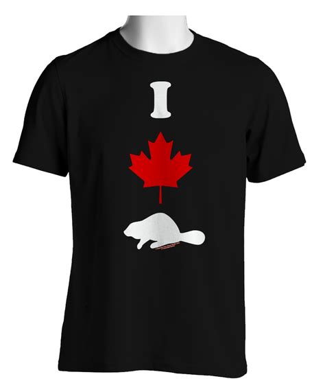 6 i love canadian beaver unisex ultra cotton classic fit t shirt front graphic only