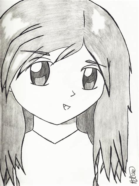 Cute Anime Girl Drawing By Raenbowveins13 On Deviantart