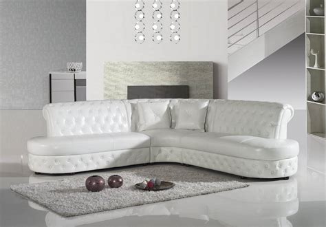 Free design help and free delivery. Divani Casa 2818C Modern White Leather Sectional Sofa