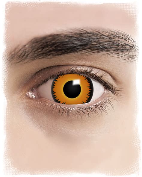 Mini Sclera Contact Lenses Orange Werewolf Coloured Contact Lenses