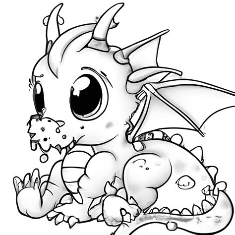 Whimsical Detailed Fantasy Cute Kawaii Baby Dragon Creative Fabrica