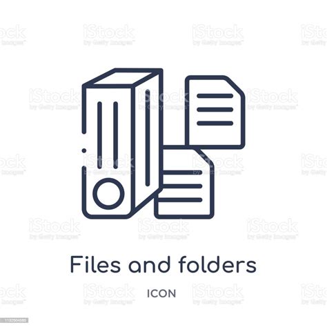 Linear Files And Folders Icon From Electrian Connections Outline