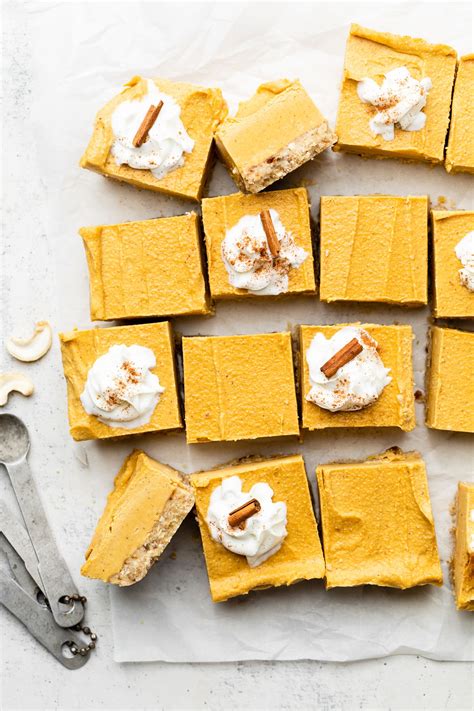 Vegan Pumpkin Cheesecake Bars All The Healthy Things