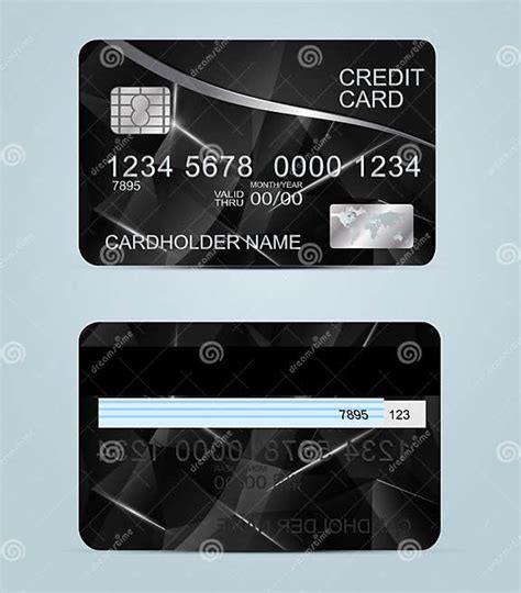 Polygon Texture Realistic Credit Cards Templates Stock Illustration