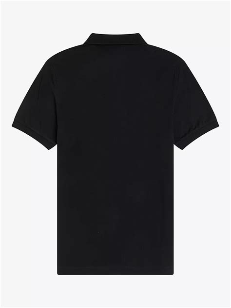 Fred Perry Plain Regular Fit Polo Shirt Blackchrome At John Lewis And Partners