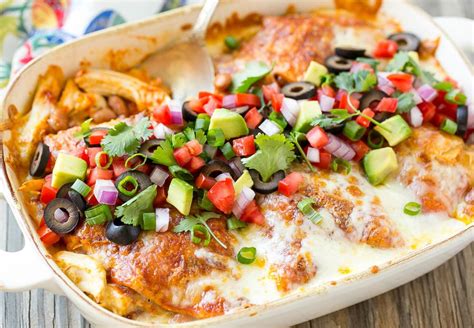 This easy recipe for chicken enchilada casserole is just 5 ...