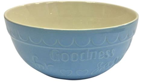 Extra Large Ceramic Deep Mixing Bowl Stoneware 26cm Diameter Blue 4