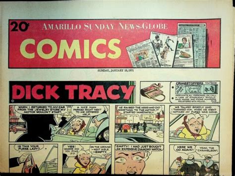 Amarillo Sunday News Globe Comics January 10 1971 Peanuts Dick Tracy