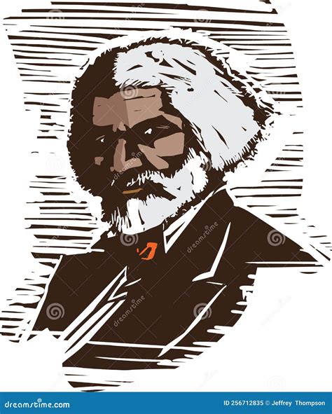 Woodcut Style Frederick Douglass Stock Vector Illustration Of