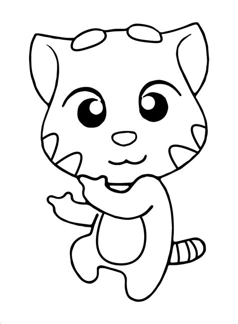 Nice Talking Tom Coloring Page Download Print Or Color Online For Free