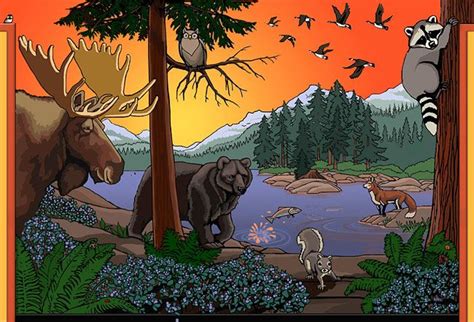 Outdoor Wildlife Wall Murals