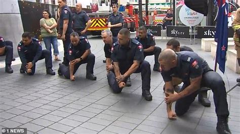 Touching Moment New Zealand Firefighters Honor 911 First