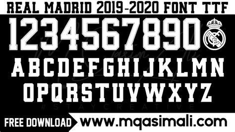 Free Soccer Fontreal Madrid 2019 20 Football Font Free Download By M