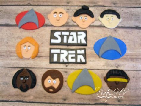 Star Trek Inspired Fondant Cupcake Toppers