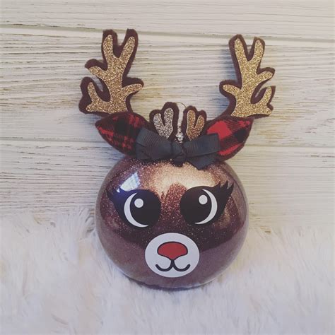 Glitter Reindeer Ornament Etsy Christmas Ornament Crafts Kids