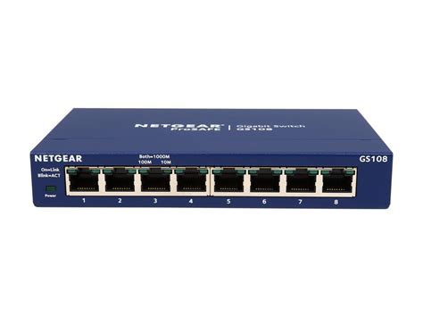 Netgear Prosafe 8 Port Gigabit Ethernet Desktop Switch Neweggca