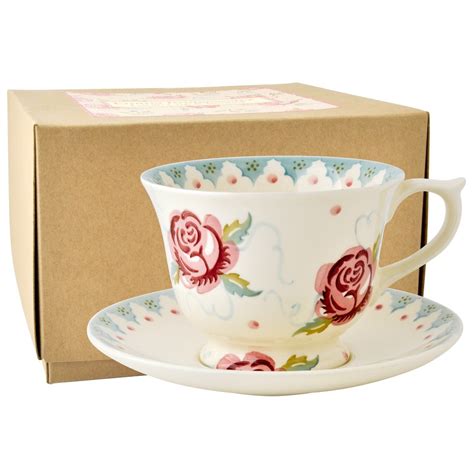 Emma Bridgewater Rose And Bee Large Teacup And Saucer Boxed Fullans
