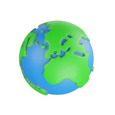 3d Rendering Earth Planet Icon On Transparent Background 10996060 Png