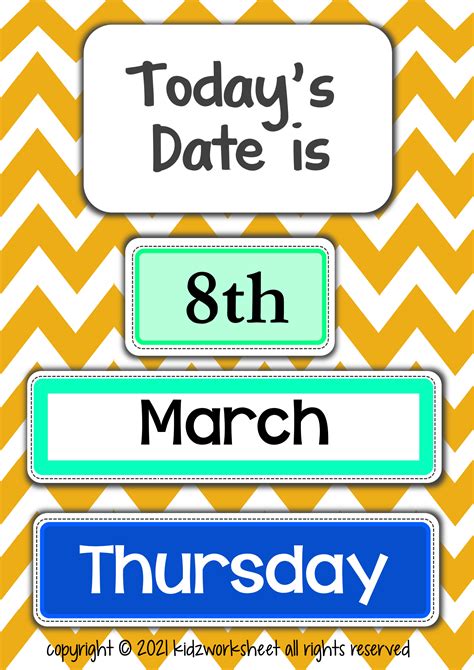 What Is Todays Date Activity Worksheet Learn Date Month And Day