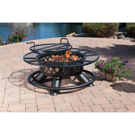 Buy Big Horn 47 In Camp Fire Pit Black Round
