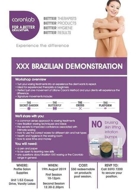 Caronlab Brazilian Waxing Demonstration Profile Salon Supplies