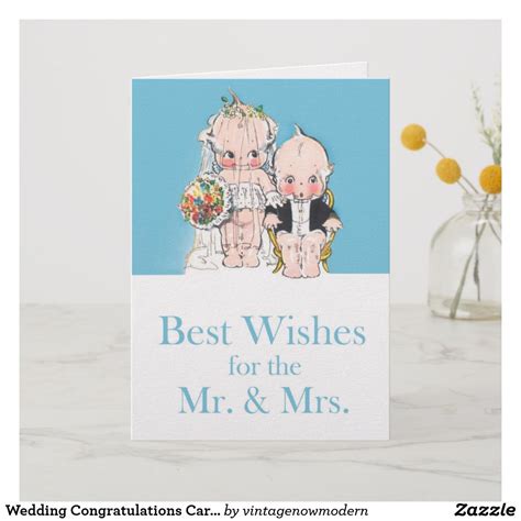 It's an honor to share in such a beautiful and important day. Wedding Congratulations Card Best Wishes Kewpie | Zazzle.com | Wedding congratulations card ...