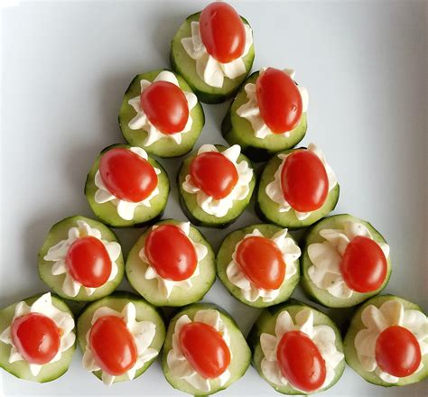 Cucumber Bites Christmas Tree Appetizer Tray Making Time For Mommy
