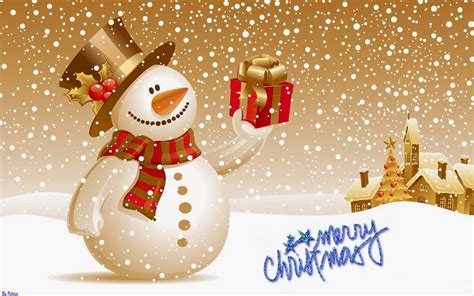 Cute Animated Merry Christmas 1600x1000 Download Hd Wallpaper
