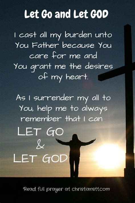 Prayers To Let Go And Let God Let God Let Go And Let God God Prayer