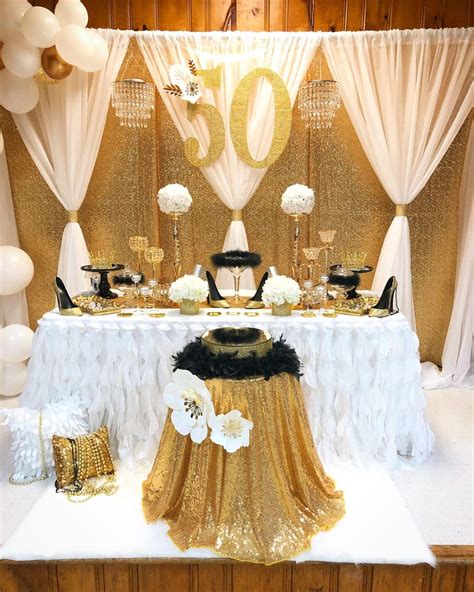 40th Birthday Ideas For Girls 50th Birthday Balloons Cake Table