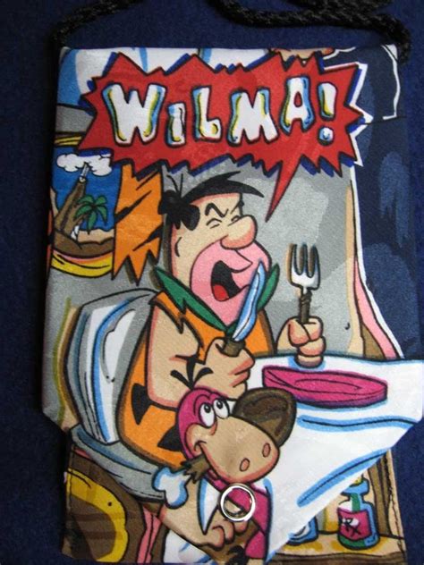 Flintstones Colorful Purse Pouch From Silk By Myworldsastage