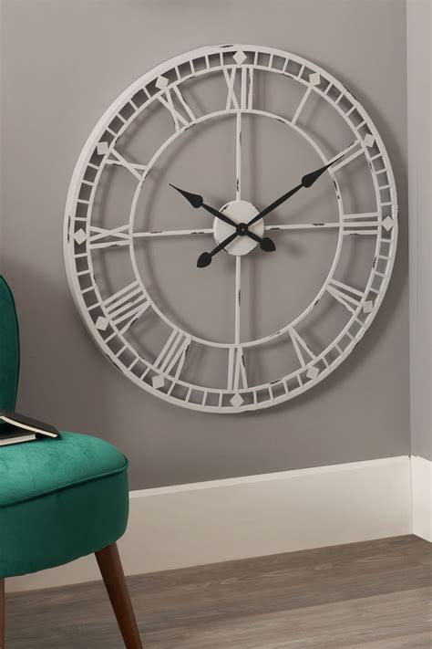 Buy Pacific Grey Soft Grey Metal Round Wall Clock From The Next Uk