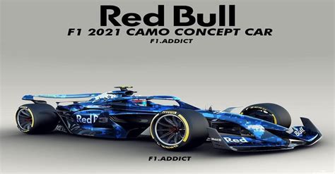 Not all of the 2021 cars are as they seem, with all teams hiding parts of their cars, or fitting dummy sections to frustrate rivals. Red Bull camo livery on the 2021 Concept car : formula1