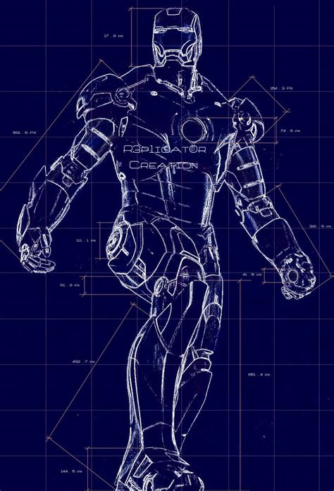 Ironman Suit Blueprint By R3p1icat0r On Deviantart