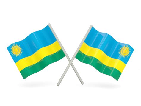 Two Wavy Flags Illustration Of Flag Of Rwanda