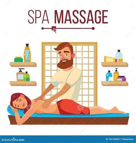 Spa Massage Vector Relaxation Wellness Salon Stock Vector Illustration Of Happy Luxury
