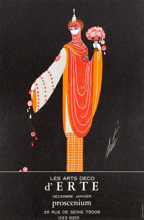 Erté Original Vintage Decorative Art Deco Style Poster For Erte