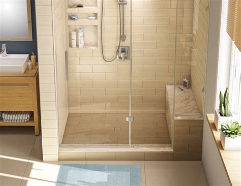 We cut the tile floor to 35 1/8″ using fein's wsg7 angle grinder and montolit's cgx115 diamond blade. The Benefit of Shower Bench: Appearance Bathroom and ...