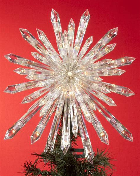 Crystal star tree topper