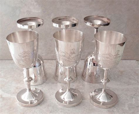 Communion Cup Goblet 900 Silver Wedding Aperitif Digestif Etsy With