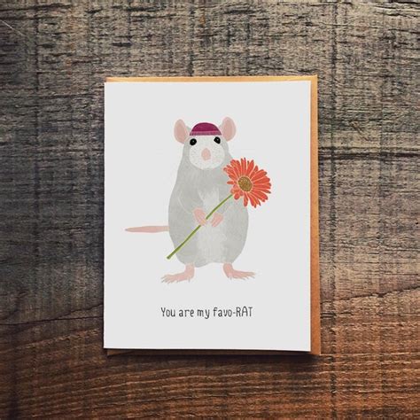 Funny Friendship Card Funny Rat Card Rat Pun Card Etsy Canada