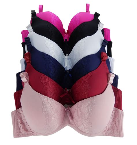 Women Bras 6 Pack Of T Shirt Bra B Cup C Cup D Cup Dd Cup Ddd Cup 36dd S5215