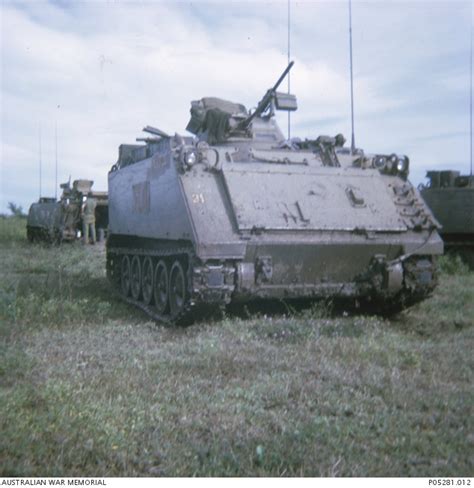 An M113a1 Armoured Personnel Carrier Apc With The Call Sign Three One